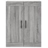 Aparador Alto | Aparador De Comedor | Armario De Cocina Madera Contrachapada Gris Sonoma 69,5x34x180 Cm Cfw2360371