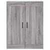 Aparador Alto | Aparador De Comedor | Armario De Cocina Madera Contrachapada Gris Sonoma 69,5x34x180 Cm Cfw5505993