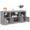 Aparador | Aparador De Comedor | Armario De Cocina Con Luces Led Gris Sonoma 142,5x37x67 Cm Cfw7161602