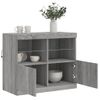 Aparador | Aparador De Comedor | Armario De Cocina Con Luces Led Gris Sonoma 81x37x67 Cm Cfw5986294