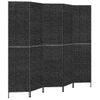 Biombo Divisor De 5 Paneles | Separador De Ambientes Jacinto De Agua Negro 205x180 Cm Cfw744877