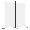 Biombo Divisor De 2 Paneles | Separador De Ambientes De Tela Blanco 175x180 Cm Cfw744923