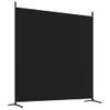 Biombo Divisor De 3 Paneles | Separador De Ambientes De Tela Negro 525x180 Cm Cfw744951