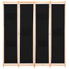 Biombo Divisor De 4 Paneles | Separador De Ambientes De Tela Negro 160x170x4 Cm Cfw744986