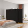 Biombo Divisor De 4 Paneles | Separador De Ambientes De Tela Negro 698x180 Cm Cfw744993