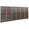Biombo Divisor De 6 Paneles | Separador De Ambientes Negro 420x180 Cm Cfw745080