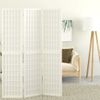 Biombo Divisor Plegable Con 3 Paneles | Separador De Ambientes Estilo Japonés Blanco 120x170 Cm Cfw745118