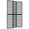 Biombo Divisor Plegable Con 3 Paneles | Separador De Ambientes Estilo Japonés Negro 120x170 Cm Cfw745119