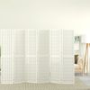 Biombo Divisor Plegable Con 6 Paneles | Separador De Ambientes Estilo Japonés Blanco 240x170 Cm Cfw745128