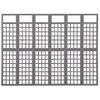 Biombo/enrejado De 6 Paneles | Separador De Ambientes Madera De Abeto Gris 242,5x180 Cm Cfw745305
