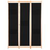 Biombo Divisor 3 Paneles | Separador De Ambientes De Tela Negro 120x170x4 Cm Cfw2573262