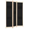 Biombo Divisor 3 Paneles | Separador De Ambientes De Tela Negro 120x170x4 Cm Cfw2573262