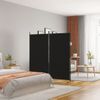 Biombo Divisor De 2 Paneles | Separador De Ambientes De Tela Negro 175x180 Cm Cfw2944048