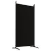 Biombo Divisor De 5 Paneles | Separador De Ambientes De Tela Negro 433x180 Cm Cfw4873313