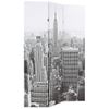 Biombo Divisor | Separador De Ambientes Plegable 120x170 Cm Nueva York Blanco Y Negro Cfw2291115