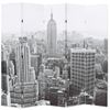 Biombo Divisor | Separador De Ambientes Plegable 200x170 Cm Nueva York Blanco Y Negro Cfw1282021