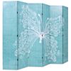 Biombo Divisor | Separador De Ambientes Plegable 228x170 Cm Mariposa Azul Cfw8956053