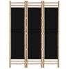 Biombo Plegable De 3 Paneles | Separador De Ambientes Bambú Y Lona 120 Cm Cfw2246488