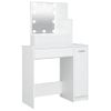 Tocador | Mesa Tocador | Tocador De Maquillaje Con Led Blanco 86,5x35x136 Cm Cfw799554