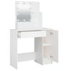 Tocador | Mesa Tocador | Tocador De Maquillaje Con Led Blanco 86,5x35x136 Cm Cfw799554