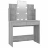 Tocador | Mesa Tocador | Tocador De Maquillaje Con Led Gris Sonoma 96x40x142 Cm Cfw799576