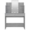 Tocador | Mesa Tocador | Tocador De Maquillaje Con Led Gris Sonoma 96x40x142 Cm Cfw799576