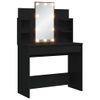 Tocador | Mesa Tocador | Tocador De Maquillaje Con Luces Led Negro 96x40x142 Cm Cfw799613