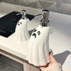 Bomba Líquida De Jabón Fantasma De Cerámica Gótica, 13,2 Oz, Accesorio De Baño Para Halloween