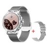 Reloj Inteligente Para Mujer, Monitor, Resistente Al Agua Ip67, Plata