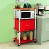 Carrito De Cocina Con Ruedas Rojo