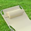 Tumbona Inclinable De Acero Plegable Beige