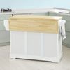 Aparador Con Ruedas  Para La Cocina H91 X L106 X P46 Cm Blanco