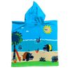 Pack Infantil Hippo: Un Poncho Y Una Toalla De Playa De Microfibra 100% Poliéster