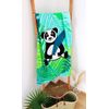 Pack Infantil Panda: Un Poncho Y Una Toalla De Playa De Microfibra 100% Poliéster