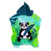 Pack Infantil Panda: Un Poncho Y Una Toalla De Playa De Microfibra 100% Poliéster