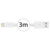 Inkax Cable Usb A Conector Iphone Apple 3 Metros – Blanco