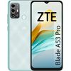 Zte Blade A53 Pro, Smartphone 6.52" Hd+, 4gb Ram, 64gb Almacenamiento, Doble Cámara 13mp, Batería De 5000mah, Sensor De Huella, Dual Sim, Color Mint Green