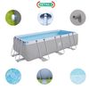 Piscina Tubular Avenli Steelsuper Frame Rectangular Pool Set. Capacidad 7020l, Con Depuradora Y Escalera.