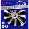 Sparco SPC1573SVBK, Tapacubos color plata/negro modelo Sicilia