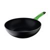 Wok San Ignacio Vitoria De Aluminio Forjado Negro, Apto Inducción, 28 X 5,4 Cm.