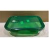 Fiambrera Hermetica Rectangular 640ml San Ignacio Vitoria De Borosilicato En Color Verde