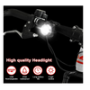 Juego De Luces Para Bicicleta, Luces Delanteras Superbrillantes, Impermeables, Modos De Iluminación Ajustables, Luces De Ciclismo Para Carretera Y Montaña (negro)