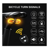 Señales De Giro Para Bicicleta, Intermitentes Brillantes Para Bicicleta Delantero Trasero Ipx5 Control Remoto Inalámbrico A Prueba De Agua Luz Trasera Para Bicicleta Recargable Por Usb (negro)