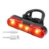 Luz Trasera Para Bicicleta Luz Trasera Led Roja Para Bicicleta Luz Trasera Para Bicicleta Recargable Por Usb Luz Trasera Para Bicicleta Impermeable De Alto Brillo (negro)