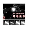 Luces De Bicicleta, Luces De Bicicleta Recargables Usb Súper Brillantes, 4 Opciones De Modos De Brillo, Luz Delantera Y Luz Trasera Para Ciclismo. (2 Cables, 4 Correas) (negro)