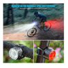 Luces De Bicicleta, Combinación De Faro Y Luz Trasera, Recargable Por Usb Y Modo De 6 Luces Súper Brillantes, Luces Delanteras Y Traseras Impermeables Ipx5 Para Bicicleta (negro)