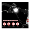 Luces De Bicicleta, Faro Y Luz Trasera Led Recargable Por Usb, Juego De Luces Delanteras Y Traseras Brillantes Para Bicicleta, 4 Modos De Luz, Ipx4 Resistente Al Agua (negro)