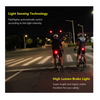 Luz Trasera Inteligente Para Bicicleta: Encendido/apagado Automático Linterna Trasera Para Bicicleta Luz De Freno Trasera Ultrabrillante Luz Estroboscópica Diurna De Alto Lumen Recargable Por Usb (negro)