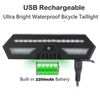 Luz Trasera De Bicicleta Con Control Remoto Inalámbrico, Luz Trasera De Bicicleta Impermeable Recargable Por Usb (negro)