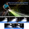 Juego De Luces Para Bicicleta, Luz Delantera Recargable Impermeable Para Bicicleta Y Luz Trasera Trasera, Tiempo De Funcionamiento De Más De 8 Horas, 5 Modos De Iluminación (negro)